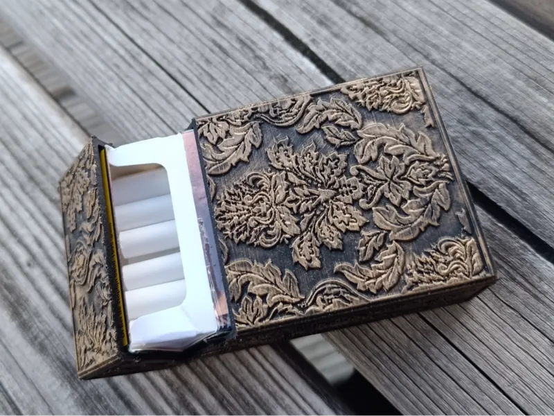 Vintage Victorian Cigarette Box - Custom Text