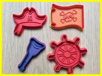 Emporte-pièce et tampon pirates pour pâte à modeler — photo 2