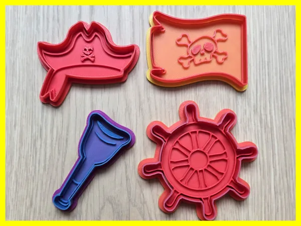 Emporte-pièce et tampon pirates pour pâte à modeler