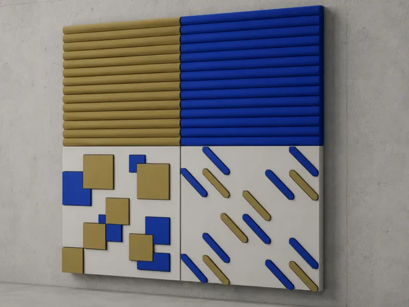 Art Mural Modulaire Géométrique
