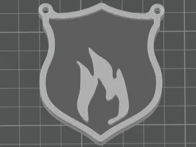 Toy firefighter badge
