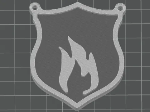 Toy firefighter badge