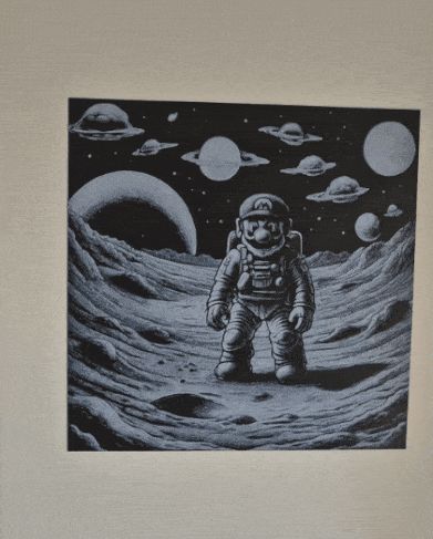 Mario on the Moon - 3D Model