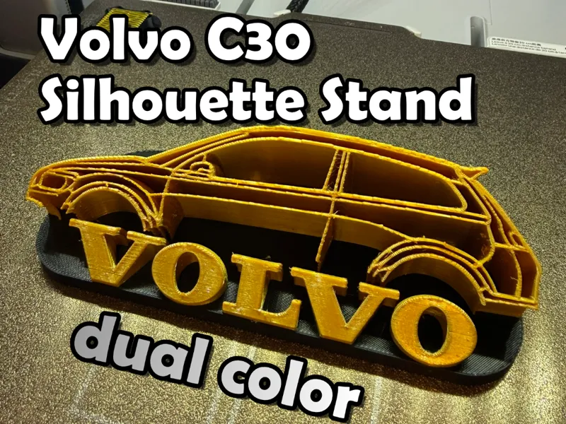 Volvo C30 Silhouette Logo Stand