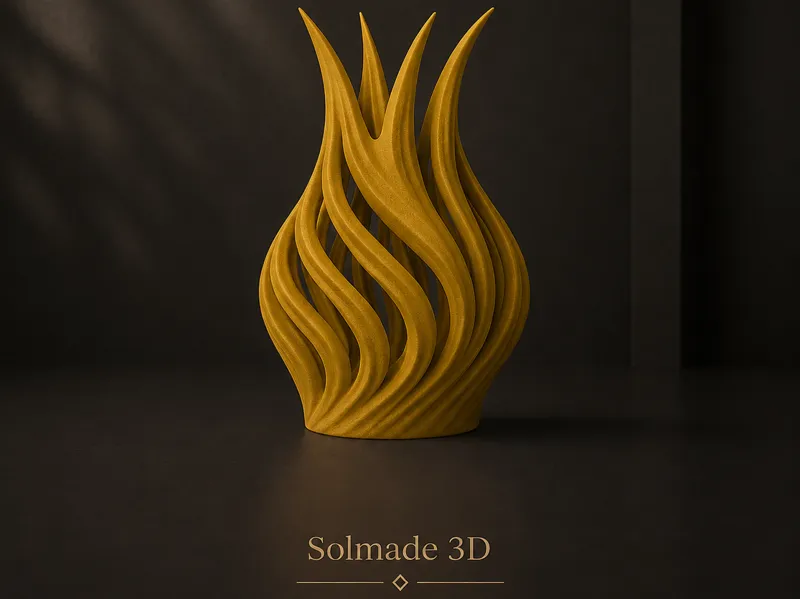 Solmade 3D Interwoven Flames Vase Pot