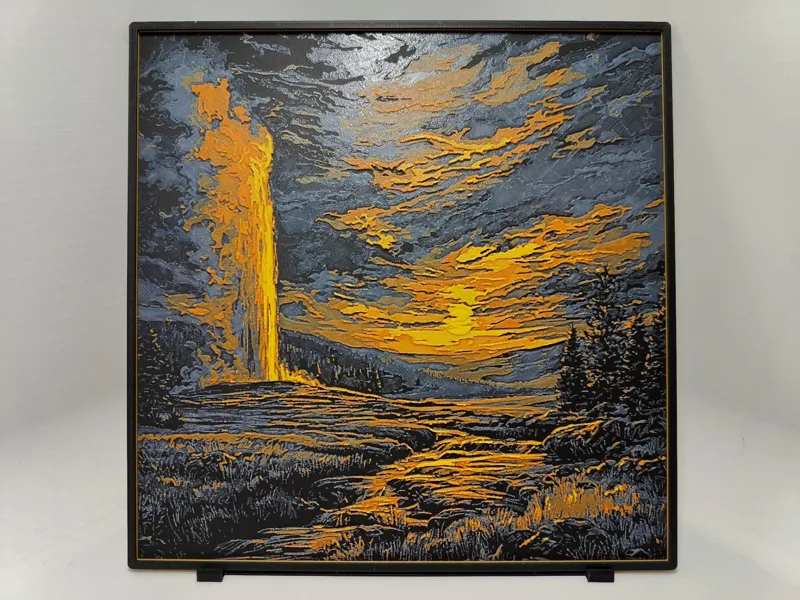 Old Faithful Sunset - Hueforge