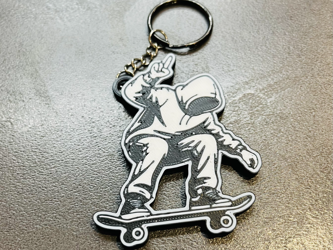 skate inspired keychain