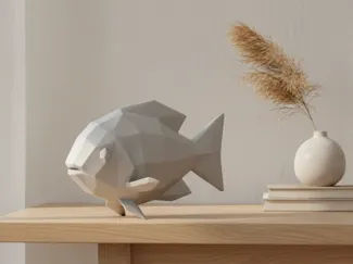 Minimalistic Fish Sculpture