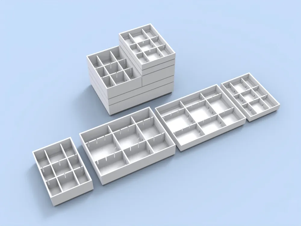 box storage multi parts stackable by dreampaint68 MakerWorld: Download ...
