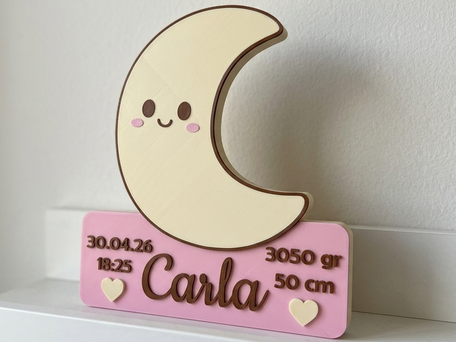 Luna natalicio bebé personalizado-Birth Moon baby 