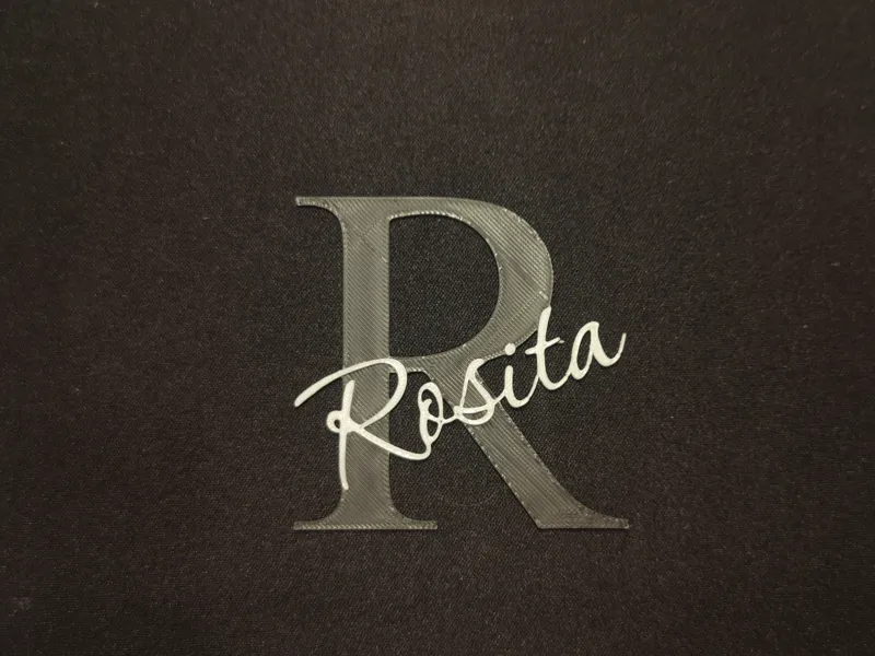 Door Name, Door Sign "Rosita" – 2-Color, 6mm Thick