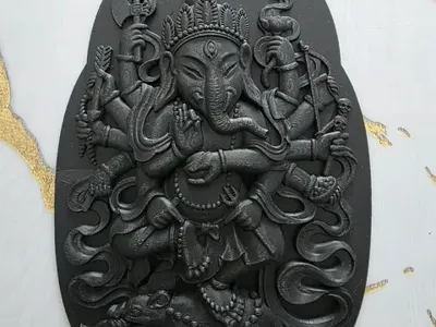 Ultra-detailed Ganesh Buddha Frame
