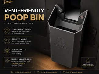 H2-Series Vent-Friendly Poop Bin