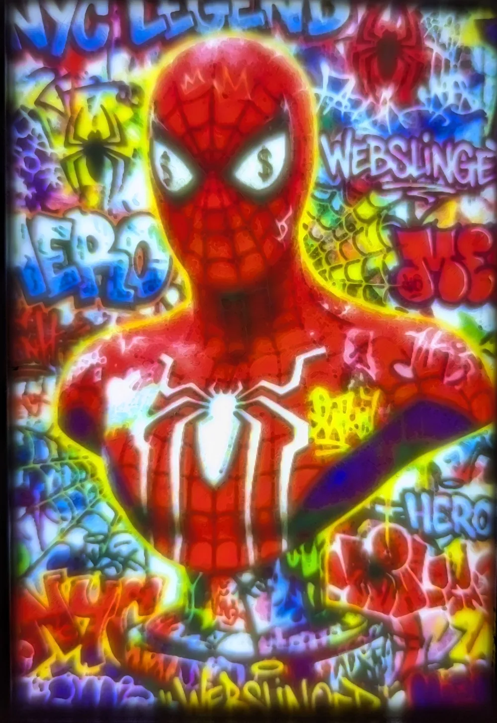 GRAFFITI SPIDERMAN BUST COLOR LITHO - Free 3D Print Model - MakerWorld