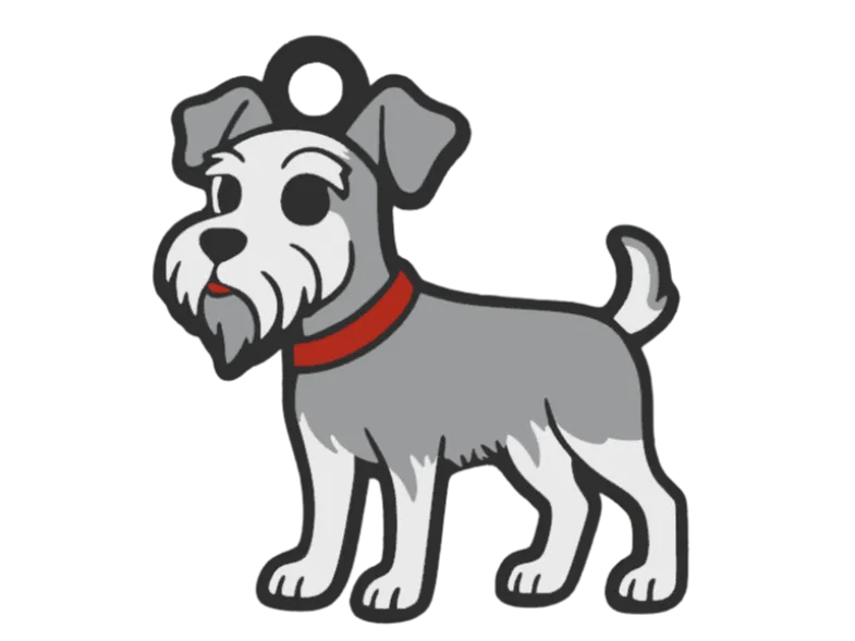 Schnauzer Keychain