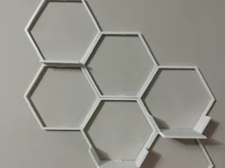 Hexagonal wall decor