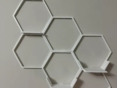 Hexagonal wall decor