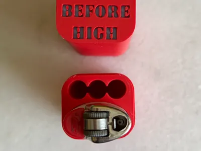 Cigarette 420 Case for 3 x 100mm + BiC lighter 
