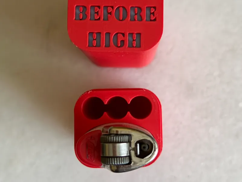 Cigarette 420 Case for 3 x 100mm + BiC lighter 