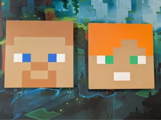 Minecraft wall art Steve/Alex/Enderman/Skeleton
