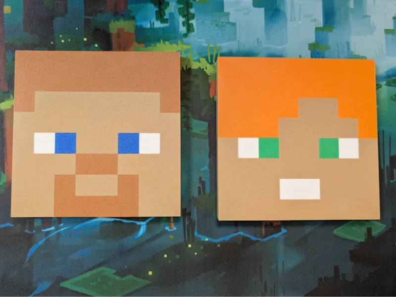 Minecraft wall art Steve/Alex/Enderman/Skeleton