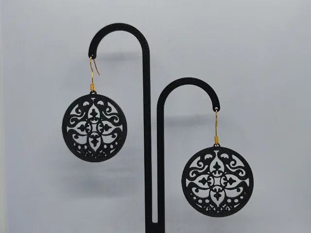 Aretes Roseta Nocturna