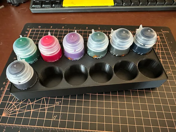 Bac Gridfinity pour pots de peinture Citadel x12