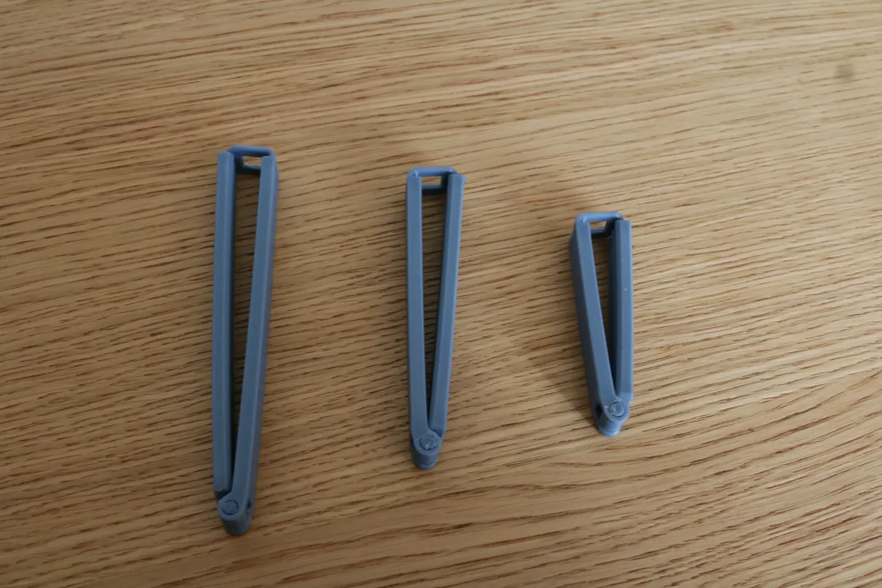 Bag Clips (Different sizes, Print in place) view 2