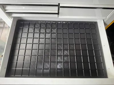 US General 30 Inch 5 Drawer Cart Gridfinity Base