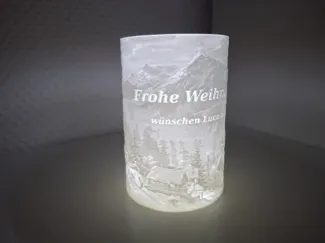 Lithophane Tealight - Winter Village