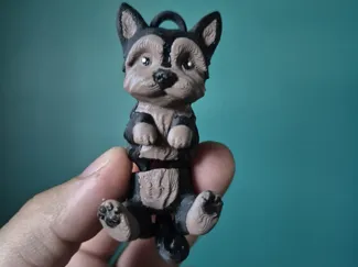 Articulated Yorkshire Terrier Keychain