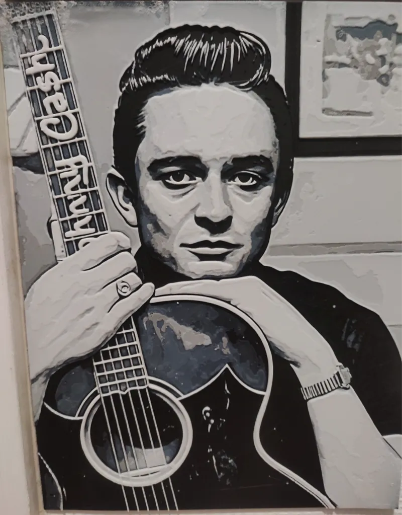 4-color HueForge Johnny Cash