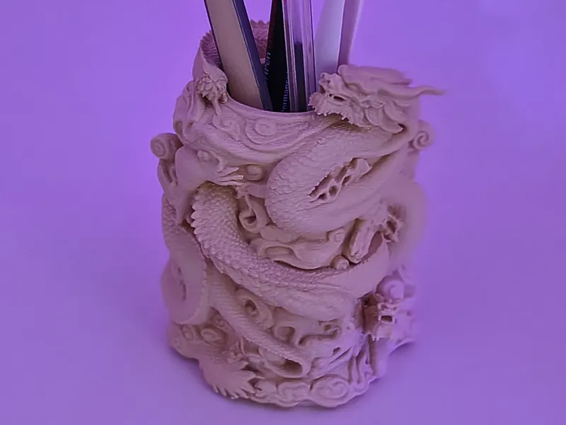 Legendary Celestial Dragon Desk Pen Holder
