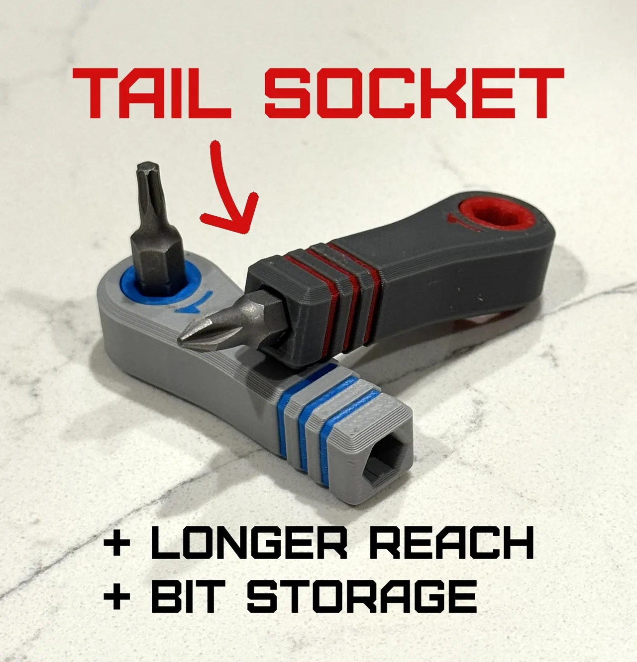 Micro EDC Pocket Ratchet Driver - Print In Place view 2