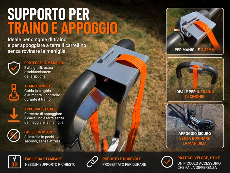 Supporto per appoggio e trasporto carrellino