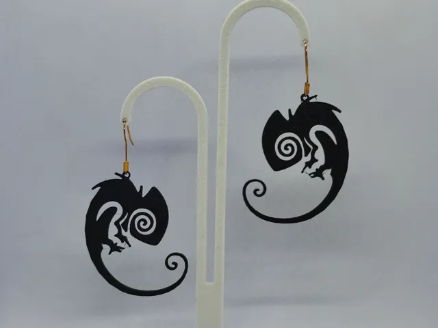 Pendientes Camaleón Espiral