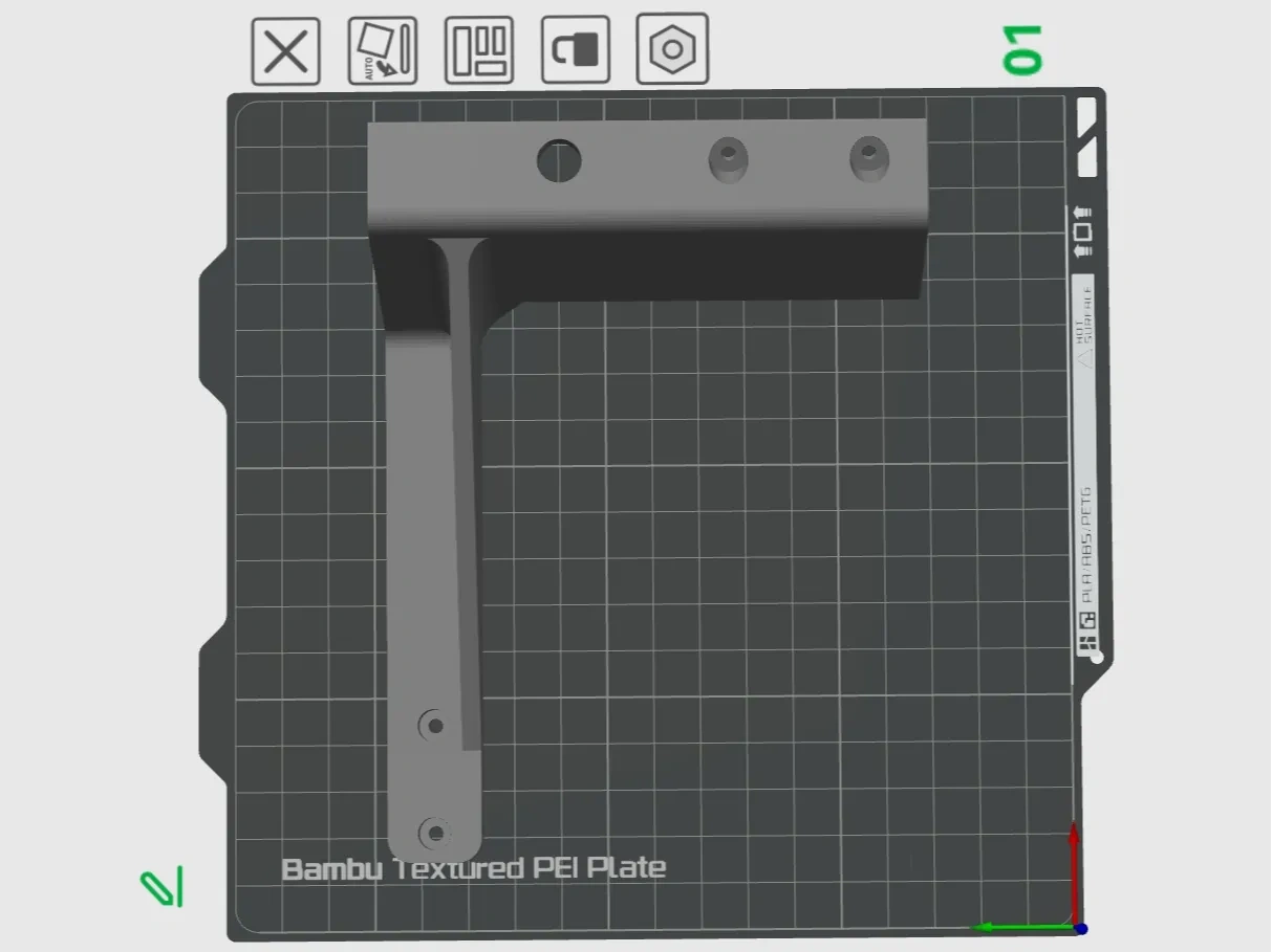 A1mini BMCU后置中段支架，适配最初130版本底座