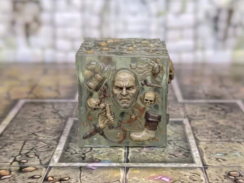 D&D Gelatinous Cube miniature Supportless