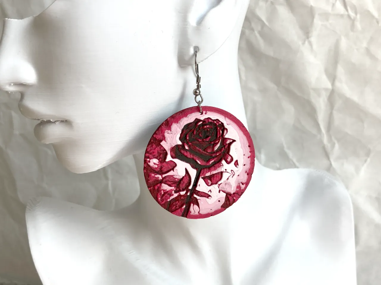 Rose Sketch Earrings view 4