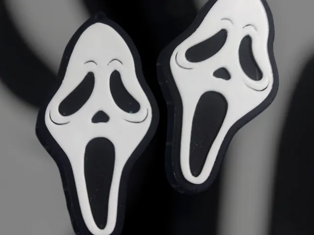 Ghost face earrings