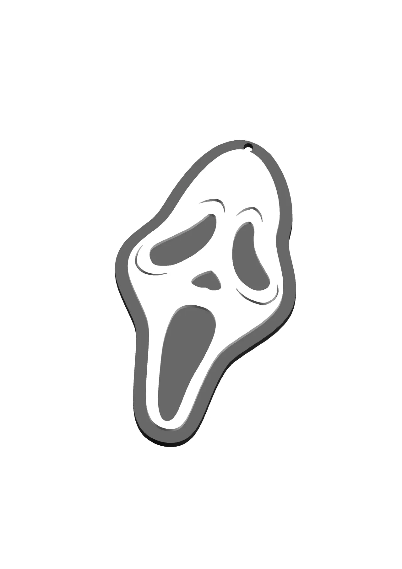 Ghost face earrings view 3