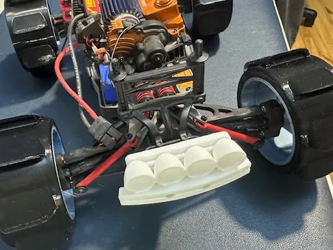 Mini E-Revo bumper with 5mm leds lights bar