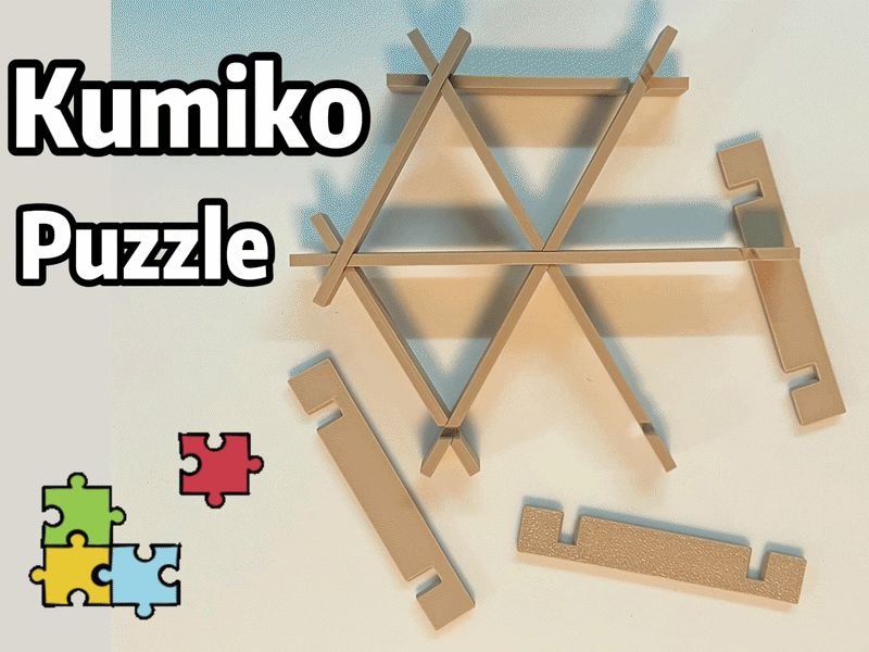 Hexagonal Kumiko Frame – Interlocking Puzzle