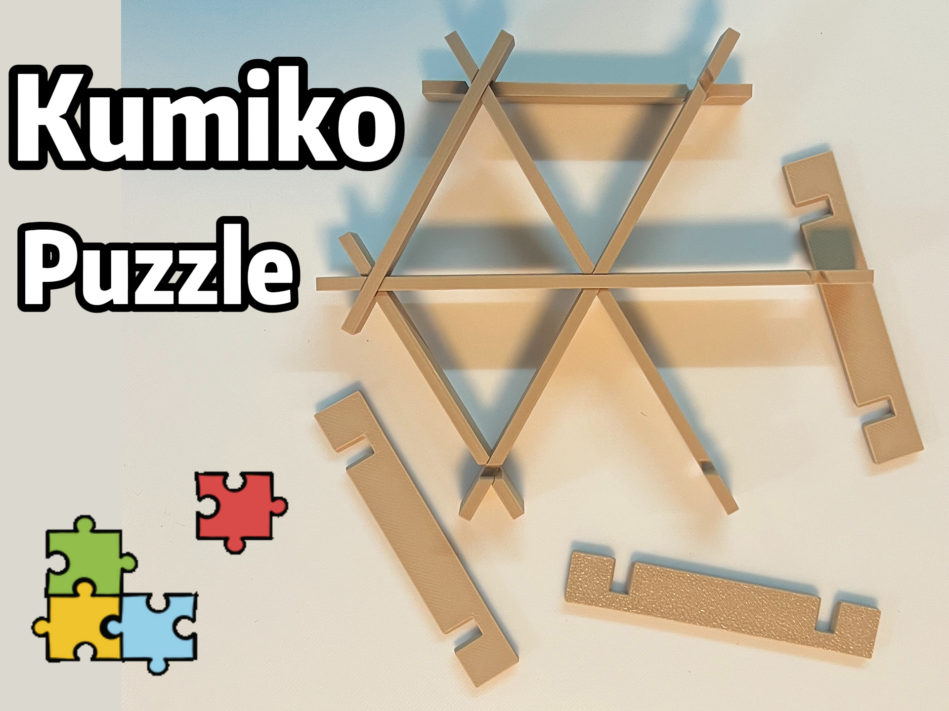 Hexagonal Kumiko Frame – Interlocking Puzzle