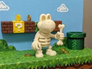 Dry Bones with Bone in Hand (from Super Mario)