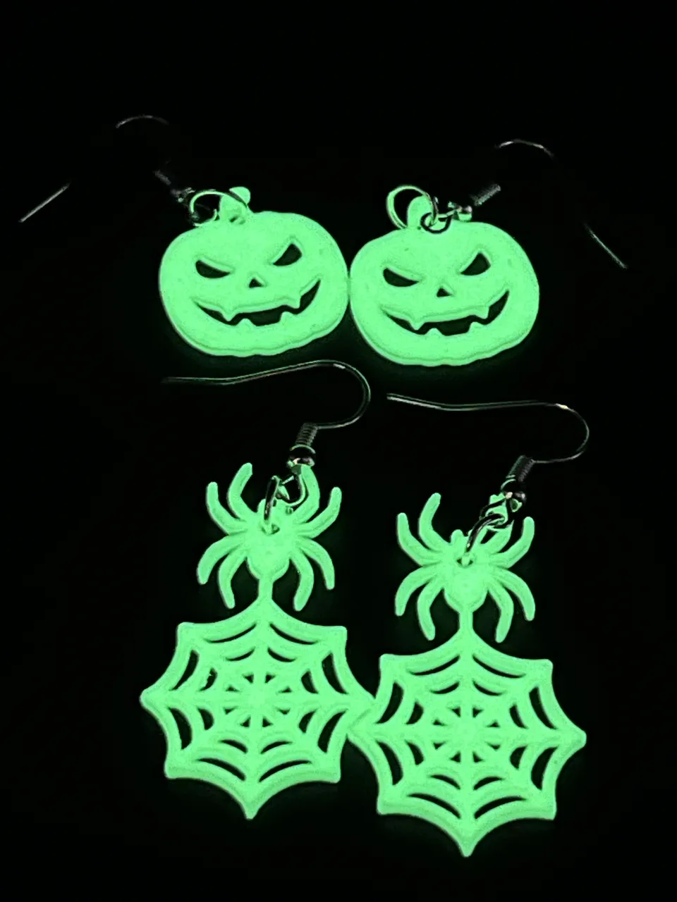 Spooky Earrings- Spider Webs & Spooky Pumpkins view 4