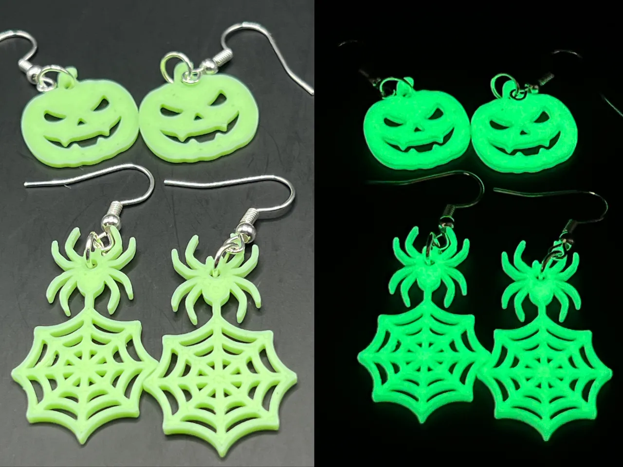 Spooky Earrings- Spider Webs & Spooky Pumpkins view 3