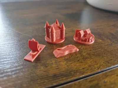 Game pieces for Catan