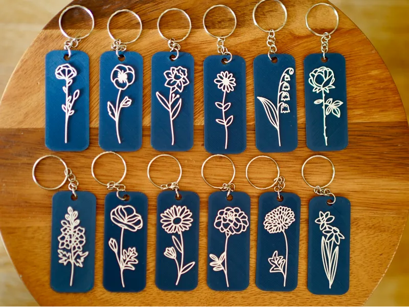 Sleutelhangers maandbloem