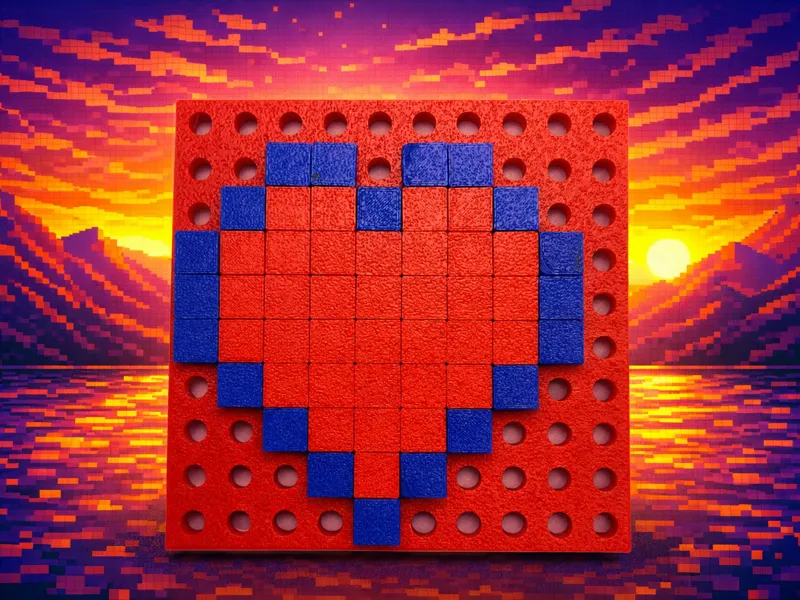 Pixel art board and pins